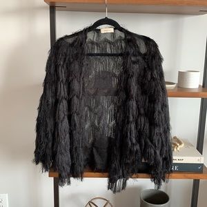 Chelsea Black Fringe Cardigan